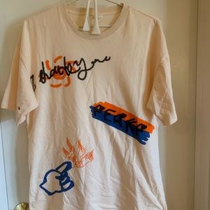 Cartoon graphic print funny t-shirt